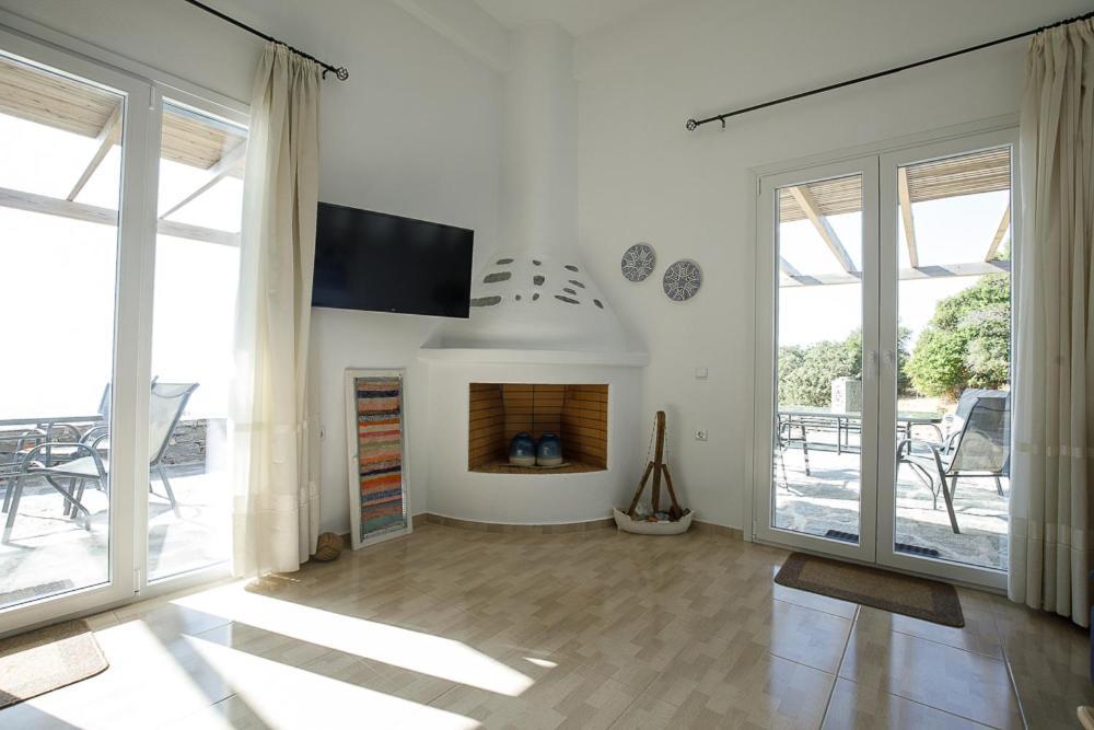 Cycladic Villa With Sea View! Ioulis Eksteriør bilde